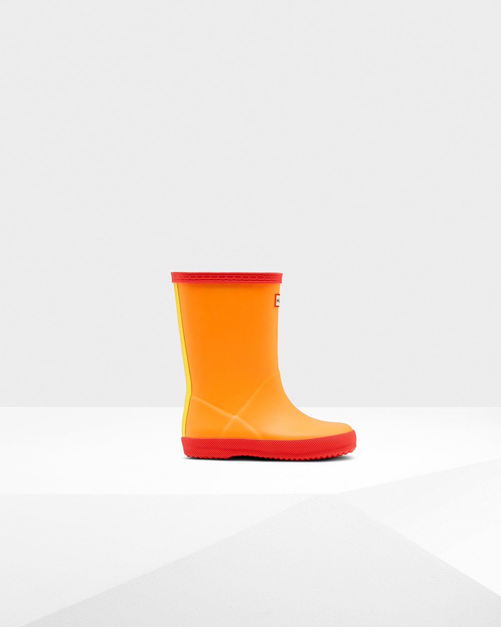 Kids Rain Boots - Hunter Original First Classic (14WTFAMNO) - Orange/Yellow